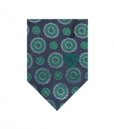 Versace Green Printed Tie