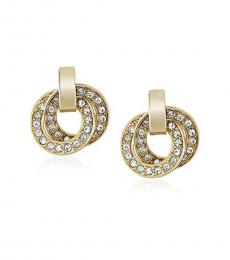 Michael Kors Gold Double Interlocking Earrings