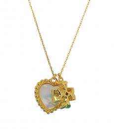 Tory Burch Golden Heart Signature Necklace