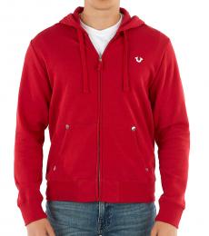 True Religion Red Logo Full Hoodie Jacket