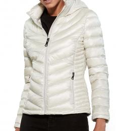 Calvin Klein Shine Cement Hooded Quilted Jacket