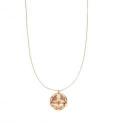 Golden Signture Pearl Ball Necklace