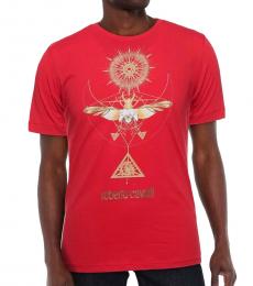 Red Graphic Print Short Sleeve T-Shirt