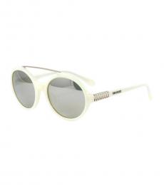 Balmain Off-White Round Bar Sunglasses