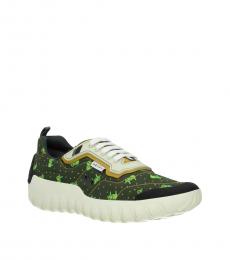 Prada Green Printed Sneakers