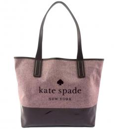 Kate Spade Deep Plum Ash Street Logo Large Tote