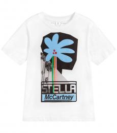 Stella McCartney Little Girls White Graphic T-Shirt