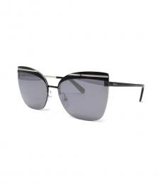 Salvatore Ferragamo Shiny Black Logo Sunglasses