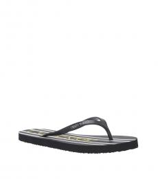 Calvin Klein Black Striped Salese Flip Flops