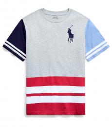Ralph Lauren Boys Light Grey Graphic T-Shirt