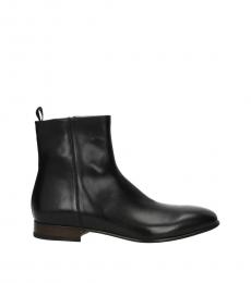 Alexander McQueen Black Vintage Effect Leather Boots
