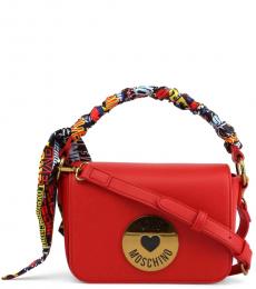 Love Moschino Red Graphic Handle Small Crossbody