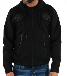 Dsquared2 Black Rose Embroidered Sweatshirt