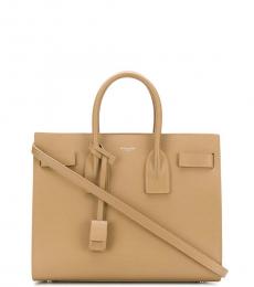 Saint Laurent Beige Sac De Jour Medium Satchel