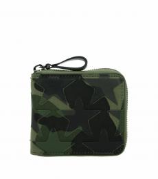 Valentino Garavani Green Front Detail Card Holder