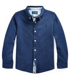 Ralph Lauren Little Boys Newport Navy Interlock Shirt