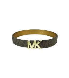Michael Kors Chocolate Brown Signature Logo Belt