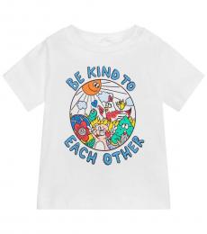 Stella McCartney Baby Boys White Graphic T-Shirt