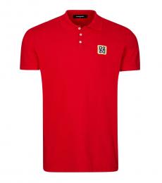 Dsquared2 Red Logo Patch Polo
