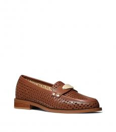 Michael Kors Luggage Finley Perforated Loafers