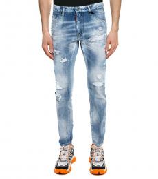 Light Blue Distressed Cool Guy Jeans