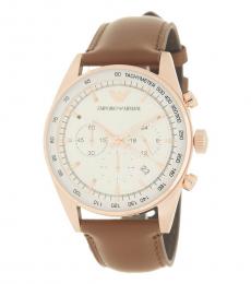 Brown Classic Chronograph Watch