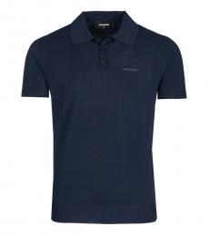 Dsquared2 Navy Blue Front Logo Polo