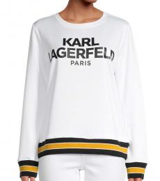 Karl Lagerfeld White Logo Sweatshirt