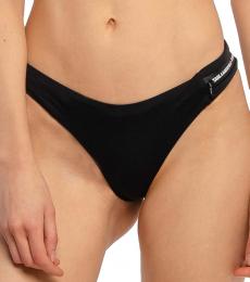 Karl Lagerfeld Black Zip Detail Bikini Botton