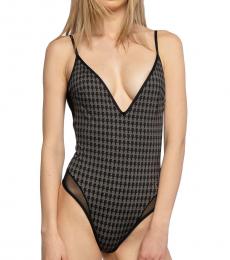 Karl Lagerfeld Black Printed Swimsuit