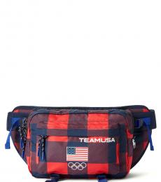 Ralph Lauren MultiColor Check Large Crossbody Bag