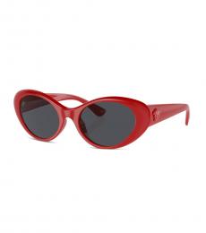 Versace Red Oval Sunglasses