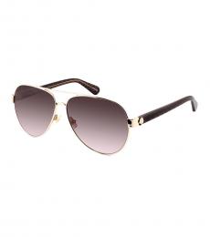 Kate Spade Golden Gradient Aviator Sunglasses