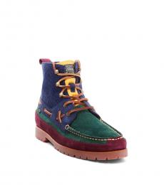 Ralph Lauren Multi Color Ranger Lace Up Boots