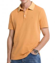 Michael Kors Orange Short Sleeves Logo Polo