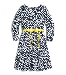 J.Crew Little Girls Antique Navy Tie Waist Dress