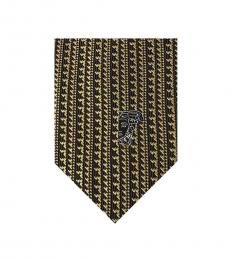 Versace Collection Yellow Black Classic Tie