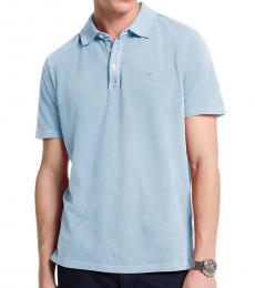 Michael Kors Light Blue Short Sleeves Logo Polo