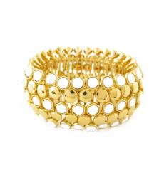 Gold Wide Stretch Bracelet