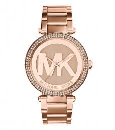 Rose Gold Parker Pave Dial Watch