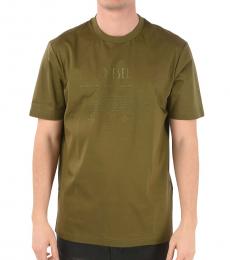 Military Green Cotton T-Just-E7 T-Shirt