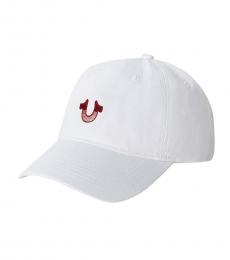 White Horseshoe Logo Hat