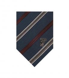 Dark Blue Striped Pattern Tie