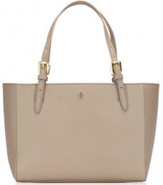 Tory Burch Grey Emerson Small Buckle Large Tote