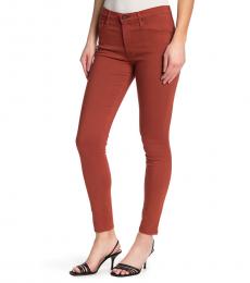 AG Adriano Goldschmied Sulfur Firebric Farrah High-Rise Skinny Jeans