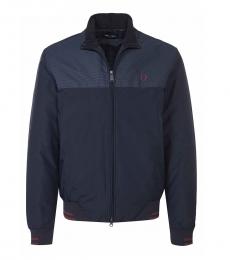 Fred Perry Dark Blue Colorblock Bomber Jacket