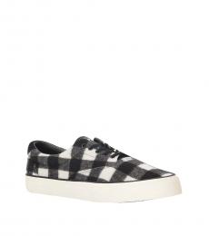 Ralph Lauren Black White Thorton Plaid Sneakers