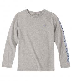 Calvin Klein Little Boys Grey Long Sleeve T-Shirt