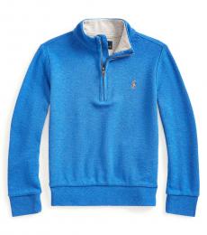 Ralph Lauren Little Boys Dockside Blue Quarter-Zip Pullover