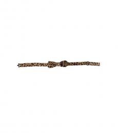 Dolce & Gabbana Brown Leopard Bow Tie